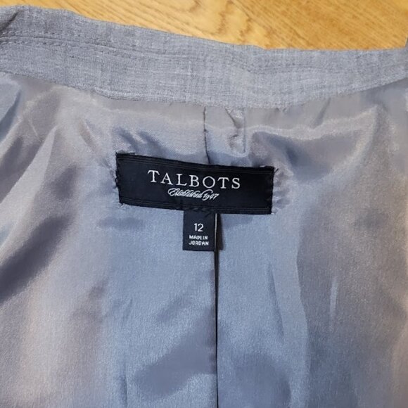 Talbots Wool Blend Grey Skirt Suit Set – Jacket 12 / Skirt 10 - Picture 7 of 8
